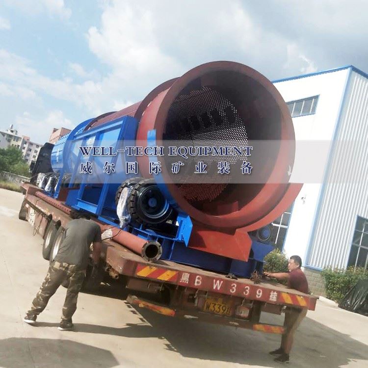wheel drive rotary drum scrubber